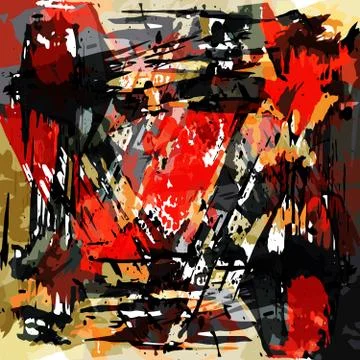 Abstract color pattern in graffiti style Quality illustration for your design Stock Illustration