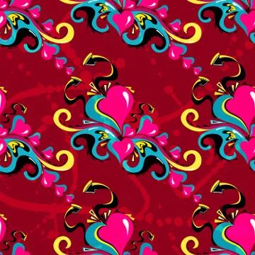 Abstract color pattern in graffiti style Quality illustration for your design 스톡 일러스트
