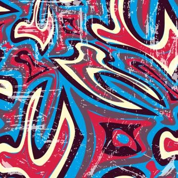 Abstract color pattern in graffiti style Quality illustration for your design Stock-Illustration