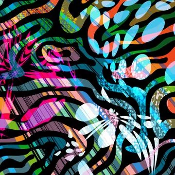 Abstract color pattern in graffiti style Quality illustration for your design Stock-Illustration