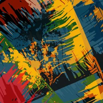 Abstract color pattern in graffiti style Quality illustration for your design Stock Illustration