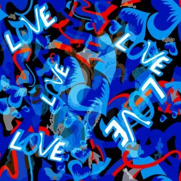 Abstract color pattern in graffiti style Quality illustration for your design Stock Illustration