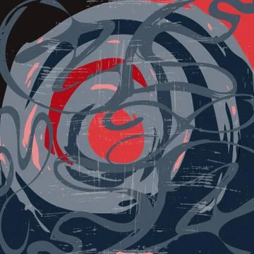 Abstract color pattern in graffiti style Quality illustration for your design Stock Illustration