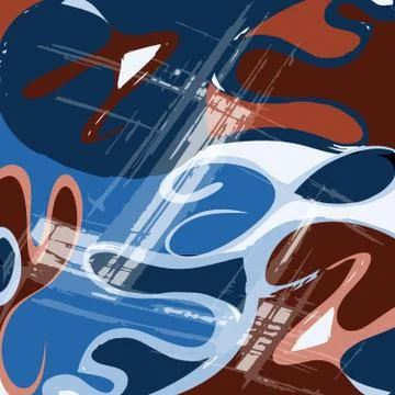 Abstract color pattern in graffiti style Quality illustration for your design Stock Illustration