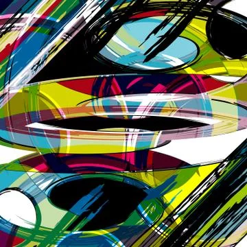 Abstract color pattern in graffiti style Quality illustration for your design Stock Illustration