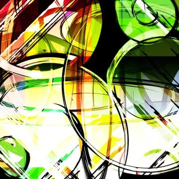 Abstract color pattern in graffiti style Quality illustration for your design Stock Illustration