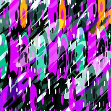 Abstract color pattern in graffiti style Quality illustration for your design Stock Illustration