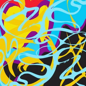 Abstract color pattern in graffiti style Quality illustration for your design Stock Illustration