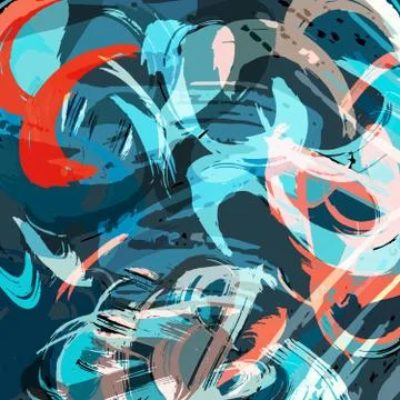 Abstract color pattern in graffiti style Quality illustration for your design Stock Illustration