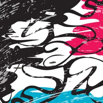 Abstract color pattern in graffiti style Quality illustration for your design Stock Illustration
