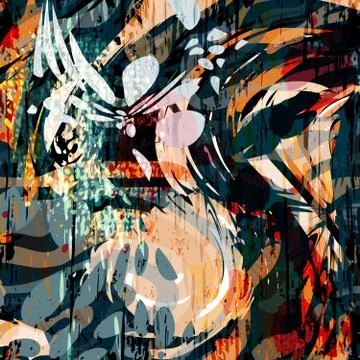 Abstract color pattern in graffiti style Quality illustration for your design Illustrazione stock
