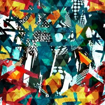 Abstract color pattern in graffiti style for your design Stock Illustration