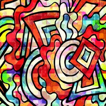 Abstract color pattern in graffiti style for your design Stock Illustration