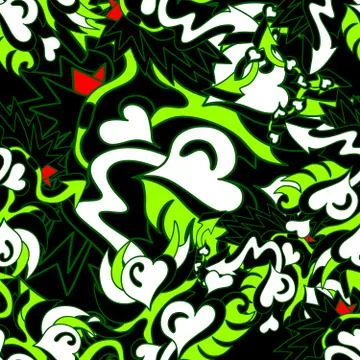 Abstract color pattern in graffiti style Quality illustration for your design Stock Illustration