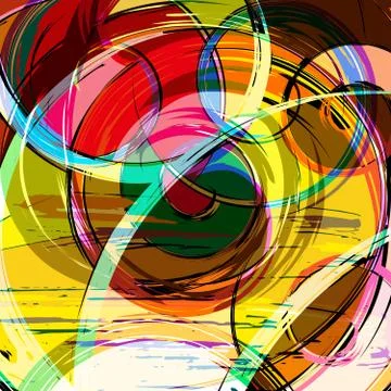 Abstract color pattern in graffiti style Quality illustration for your design Stock Illustration