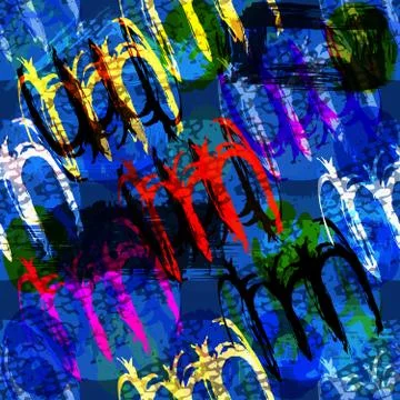Abstract color pattern in graffiti style Quality illustration for your design 스톡 일러스트