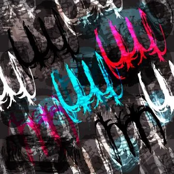 Abstract color pattern in graffiti style Quality illustration for your design Illustrazione stock