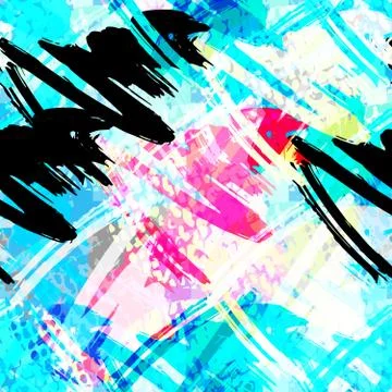 Abstract color pattern in graffiti style Quality illustration for your design Stock Illustration