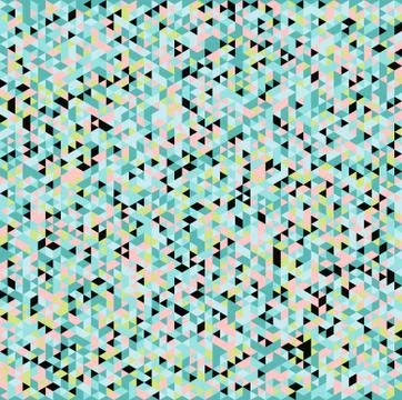 Abstract color pattern with mosaic. Pink, blue, green and black colors Stock Illustration