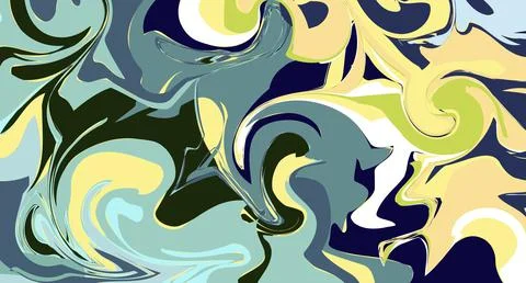 Abstract color pattern in the style of fluid art for texture, textiles and si Illustrazione stock