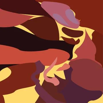 Abstract color poster with figures of different shapes Stock Illustration