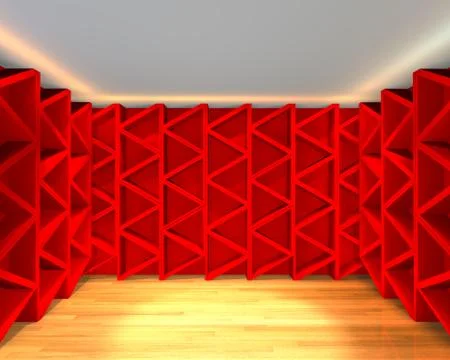 Abstract color red wall interior design Stock Illustration