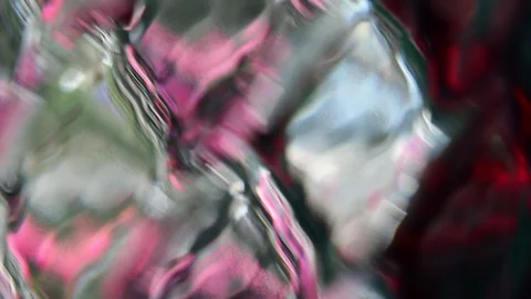 Abstract color reflection on rhombus diamond pattern glass surface Stock Footage 113122194
