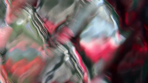 Abstract color reflection on rhombus diamond pattern glass surface Stock Footage 113192677