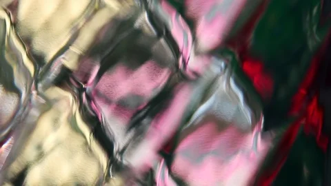 Abstract color reflection on rhombus diamond pattern glass surface Stock Footage 113208638