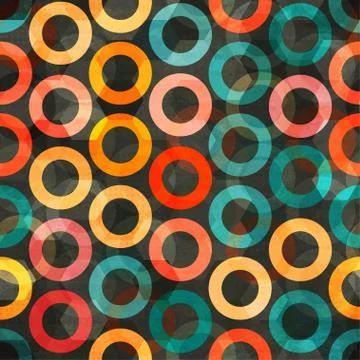 Abstract color rings seamless Stock Illustration