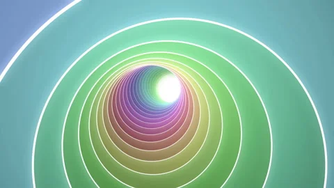Abstract Color Round Background 3d Space Tunnel Animation Stock-Footage 131392530