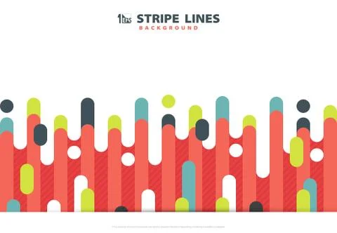 Abstract color round line pattern design artwork decoration background. Illustrazione stock