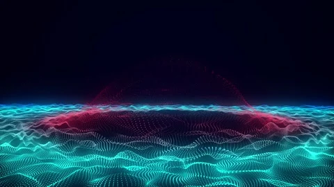 Abstract color sci-fi sphere with particles. Technology network connection. Video stock 280342260