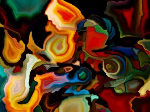 Abstract Color Shapes Stock Illustration