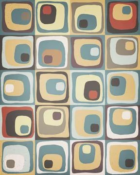 Abstract color shapes vector background. Hand drawn shapes and retro texture. Stock Illustration