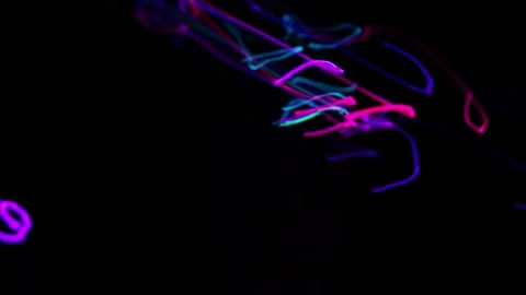 Abstract Color Shift Light Trails. Futuristic Video Stock Footage 304472091