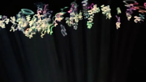 Abstract Color Shift Light Trails. Futuristic Video Stock Footage 304472209