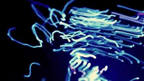 Abstract Color Shift Light Trails. Futuristic Video Stock Footage 304472235