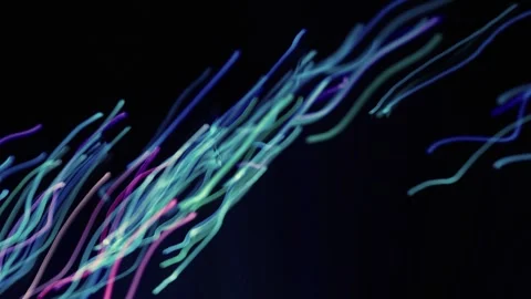 Abstract Color Shift Light Trails. Futuristic Video Stock Footage 304472238