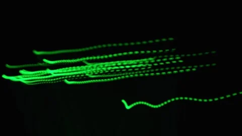 Abstract Color Shift Light Trails. Futuristic Video Stock Footage 304472601