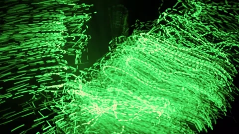 Abstract Color Shift Light Trails. Futuristic Video Stock Footage 304473351