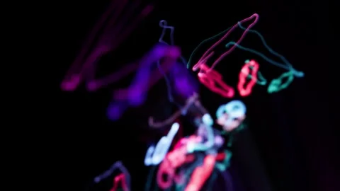 Abstract Color Shift Light Trails. Futuristic Video Stock Footage 304473830