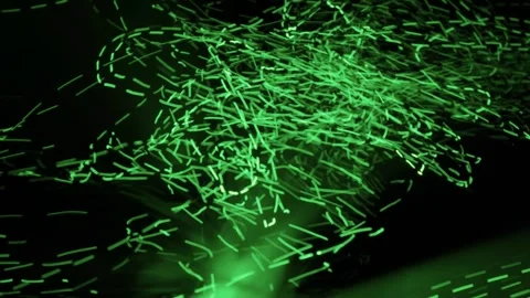 Abstract Color Shift Light Trails. Futuristic Video Stock Footage 304476032