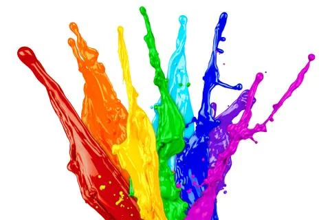 Abstract color splash rainbow Stock Photos