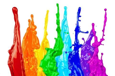 Abstract color splash rainbow Stock Photos