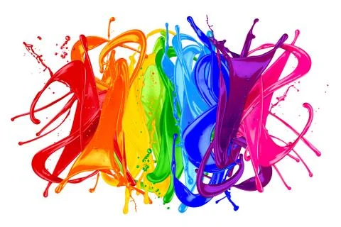 Abstract color splash rainbow Stock Photos