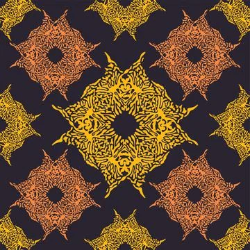 Abstract color splash, seamless pattern. Spray paint on a dark background Illustrazione stock