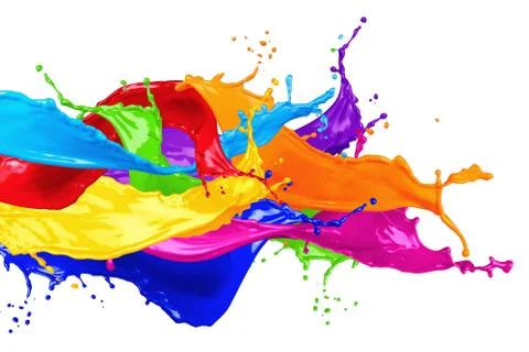 Abstract color splashes Stock Photos