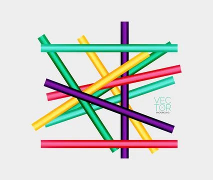 Abstract color straight lines vector background Stock Illustration