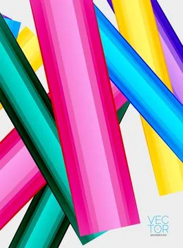 Abstract color straight lines vector background Stock Illustration